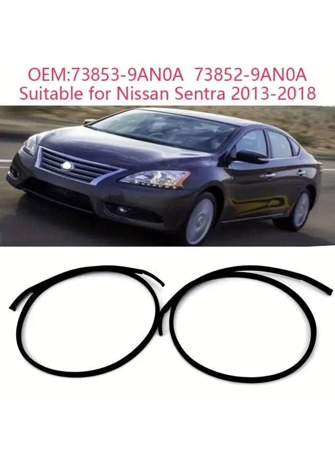 Nissan Sentra 2013 2018 Roof Drain Trim Left Right Pair Durable Black Plastic - Image 1